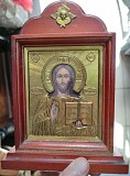 Икона Господь Вседержитель, латунный оклад, в обрамлении Ставрополь объявление с фото