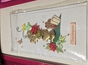 Открытка в стиле КВИЛЛИНГ с днем рождения мишка бабочка цветы подарки Москва