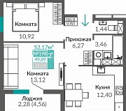 Продам 2-к квартиру, 49.89 кв.м, этаж 12 из 16 Симферополь объявление с фото