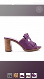 Сабо loriblu италия 39 размер кожа сиреневые фиолетовые каблук 8 см босоножки обувь женская лето Москва объявление с фото