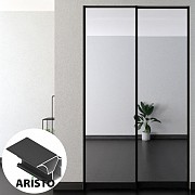 Дверь-купе ARISTO FLAT, зеркало, профиль черный матовый Иркутск объявление с фото