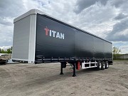 Шторный полуприцеп TITAN, 3-х осный, объём 92 м3, пневма Челябинск объявление с фото