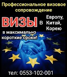 Визы в Европу, Китай, Корею в максимально короткие сроки! Нижний Новгород объявление с фото