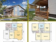 Строительство загородного каркасного дома с мансардой 12х11 Пенза объявление с фото