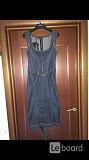 Платье новое dolce&gabbana италия s 42 44 джинсовый сарафан корсетный синий миди длина стретч тянетс Москва объявление с фото