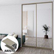 Дверь-купе ARISTO FLAT, зеркало, профиль шампань матовая Иркутск объявление с фото