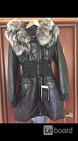 Пуховик куртка новая fashion furs италия 44 46 s m кожа черный мех чернобурка капюшон женский плащ п Москва объявление с фото