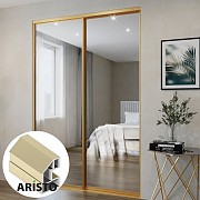 Дверь-купе ARISTO AVERS, зеркало, профиль золото матовое Иркутск объявление с фото