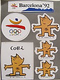 Наклейки-эмблемы Олимпиады в Барселоне Москва объявление с фото