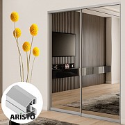 Дверь-купе ARISTO AVERS, зеркало, профиль хром матовый Иркутск объявление с фото