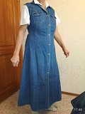 Продам джинс синий платье-рубашка 48-52 Новосибирск объявление с фото