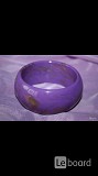 Браслет с золотом новый сиреневый фиолетовый женский пластик бижутерия украшение аксессуар Москва объявление с фото