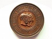 памятная бронзовая медаль в память открытия Санкт-Петербургского Морского к-ла 1878- 1885 годы Санкт-Петербург