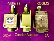 Концевой выключатель с роликом Zander Aachen type MSG 33 Старая Купавна объявление с фото